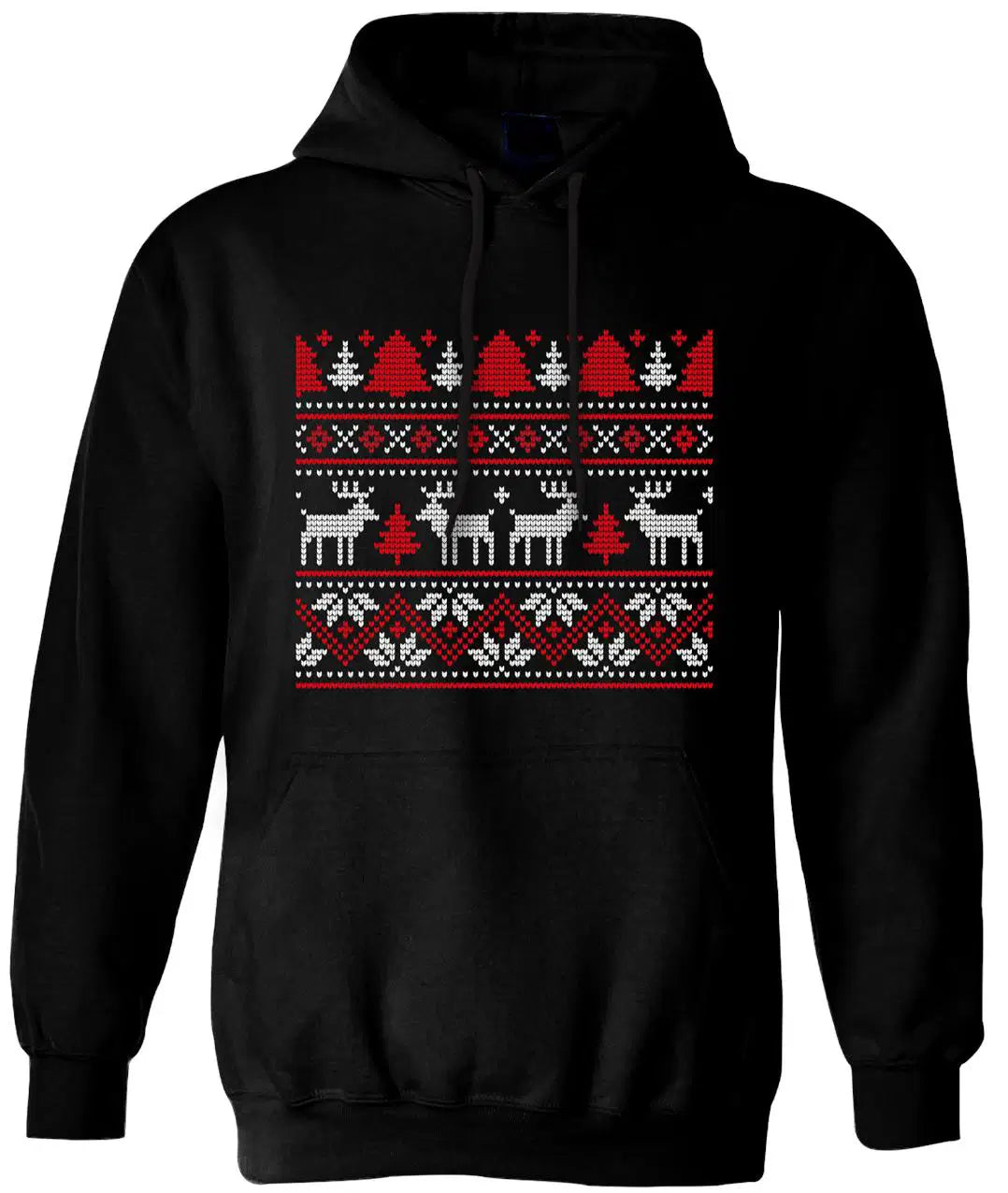 Bild: Hoodie - Rentier & Tannenbaum (Strick-Optik) Geschenkidee