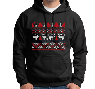 Bild: Hoodie - Rentier & Tannenbaum (Strick-Optik) Geschenkidee