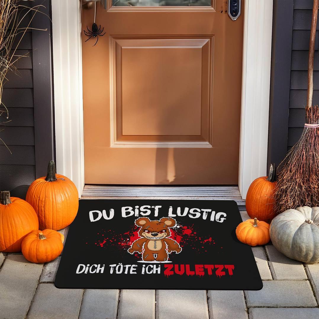Halloween Fußmatte Mit Spruch 'Komm Einfach Rein!' – Gruselige Hände Auf Schwarz-rot, Waschbar, 60x40 Cm