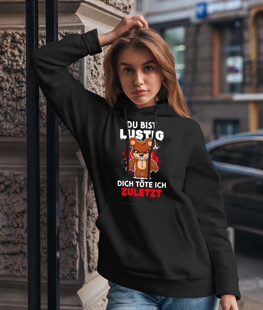 Horrorteddy Hoodie - Du bist lustig, Dich töte ich zuletzt!