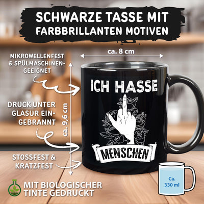 Tasse - Ich hasse Menschen - Pöbel-Pott Edt.