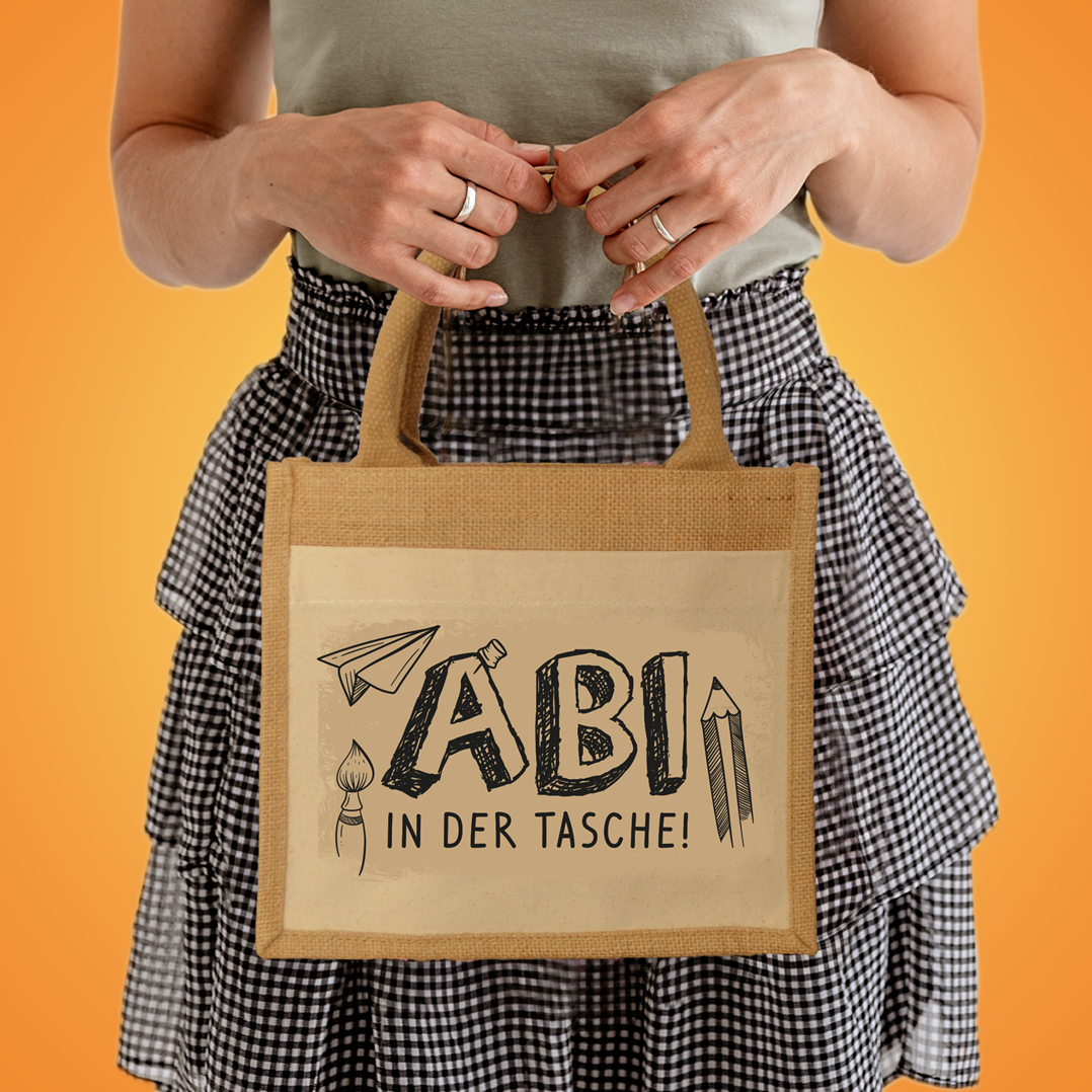 Jutetasche - Abi in der Tasche