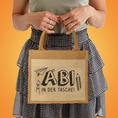 Jutetasche - Abi in der Tasche