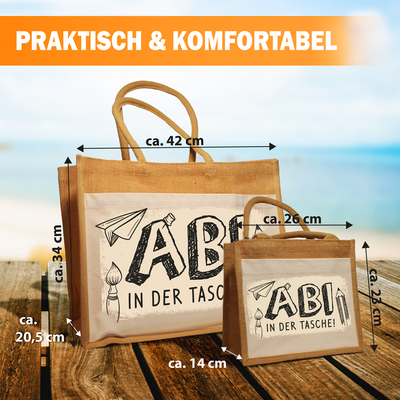 Jutetasche - Abi in der Tasche