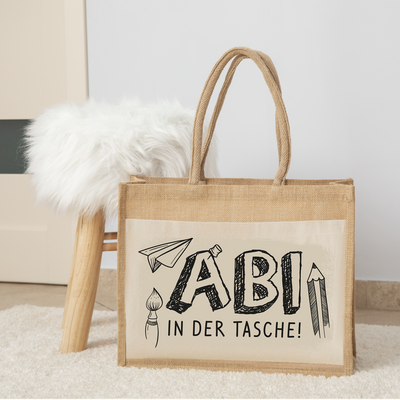 Jutetasche - Abi in der Tasche