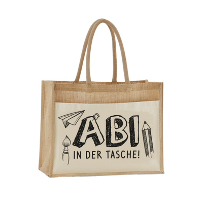 Jutetasche - Abi in der Tasche