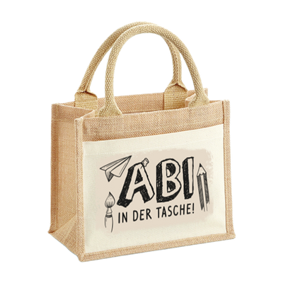 Jutetasche - Abi in der Tasche
