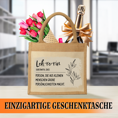 Jutetasche - Definition Lehrerin
