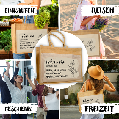 Jutetasche - Definition Lehrerin