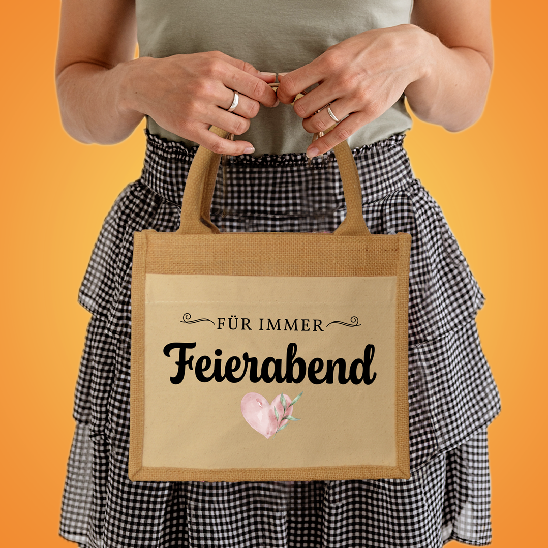 Jutetasche - Für immer Feierabend