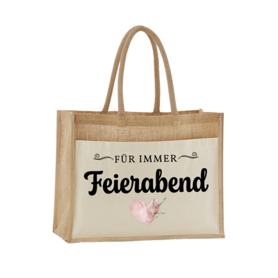 Jutetasche - Für immer Feierabend