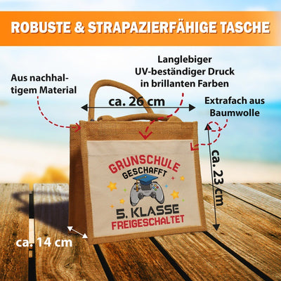 Jutetasche - Grundschule geschafft! 5. Klasse freigeschaltet (Controller)