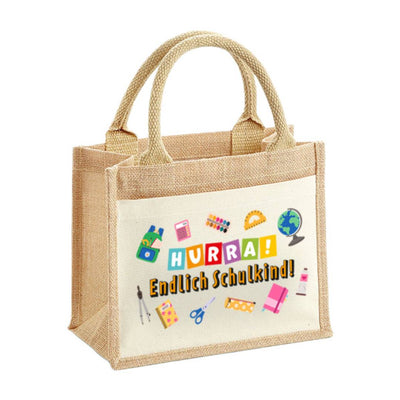 Jutetasche - Hurra! Endlich Schulkind