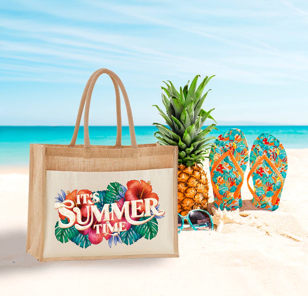 Jutetasche - It's summer time