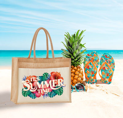 Jutetasche - It's summer time