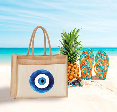 Jutetasche - Nazar Auge