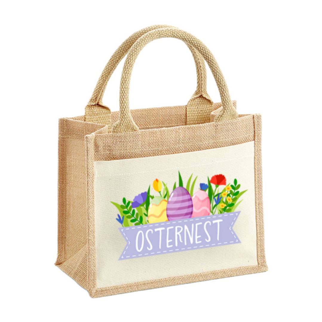 Jutetasche - Osternest