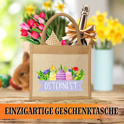 Jutetasche - Osternest