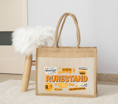 Jutetasche - Ruhestand - Rente