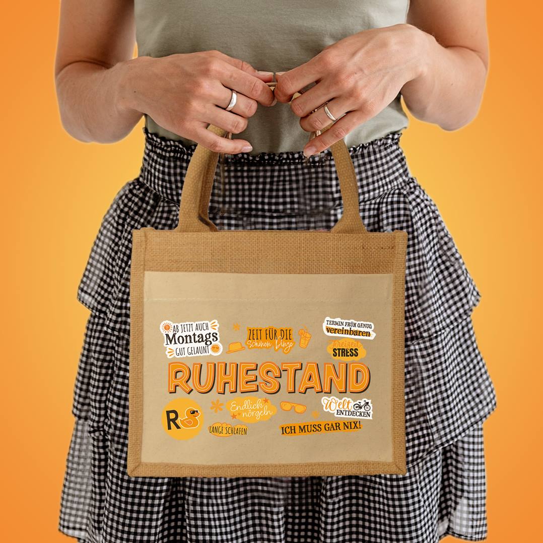 Jutetasche - Ruhestand - Rente