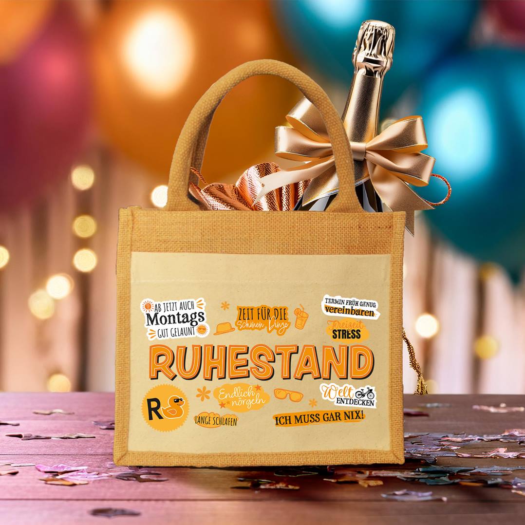 Jutetasche - Ruhestand - Rente