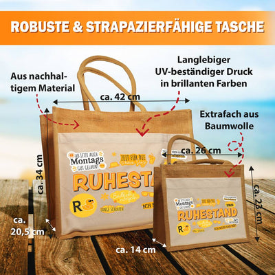 Jutetasche - Ruhestand - Rente