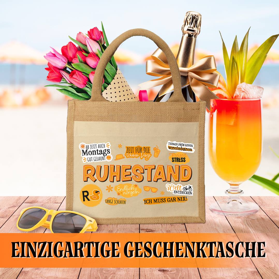 Jutetasche - Ruhestand - Rente