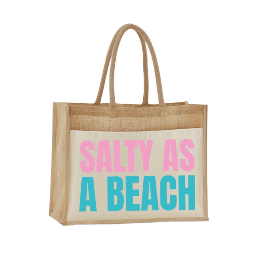 Jutetasche - Salty as a beach