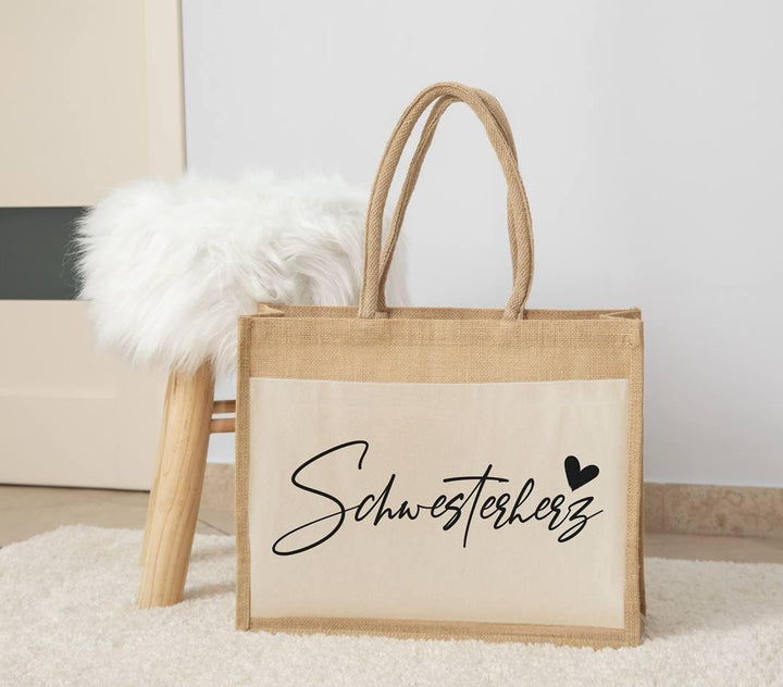 InnoBeta Segeltuchtasche Mit Reißverschluss & Schultergurt – Geschenk Für Frauen, Inkl. Make-up-Tasche