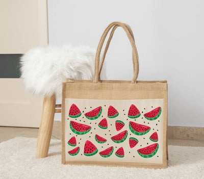 Jutetasche - Wassermelonen Motiv