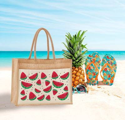 Jutetasche - Wassermelonen Motiv