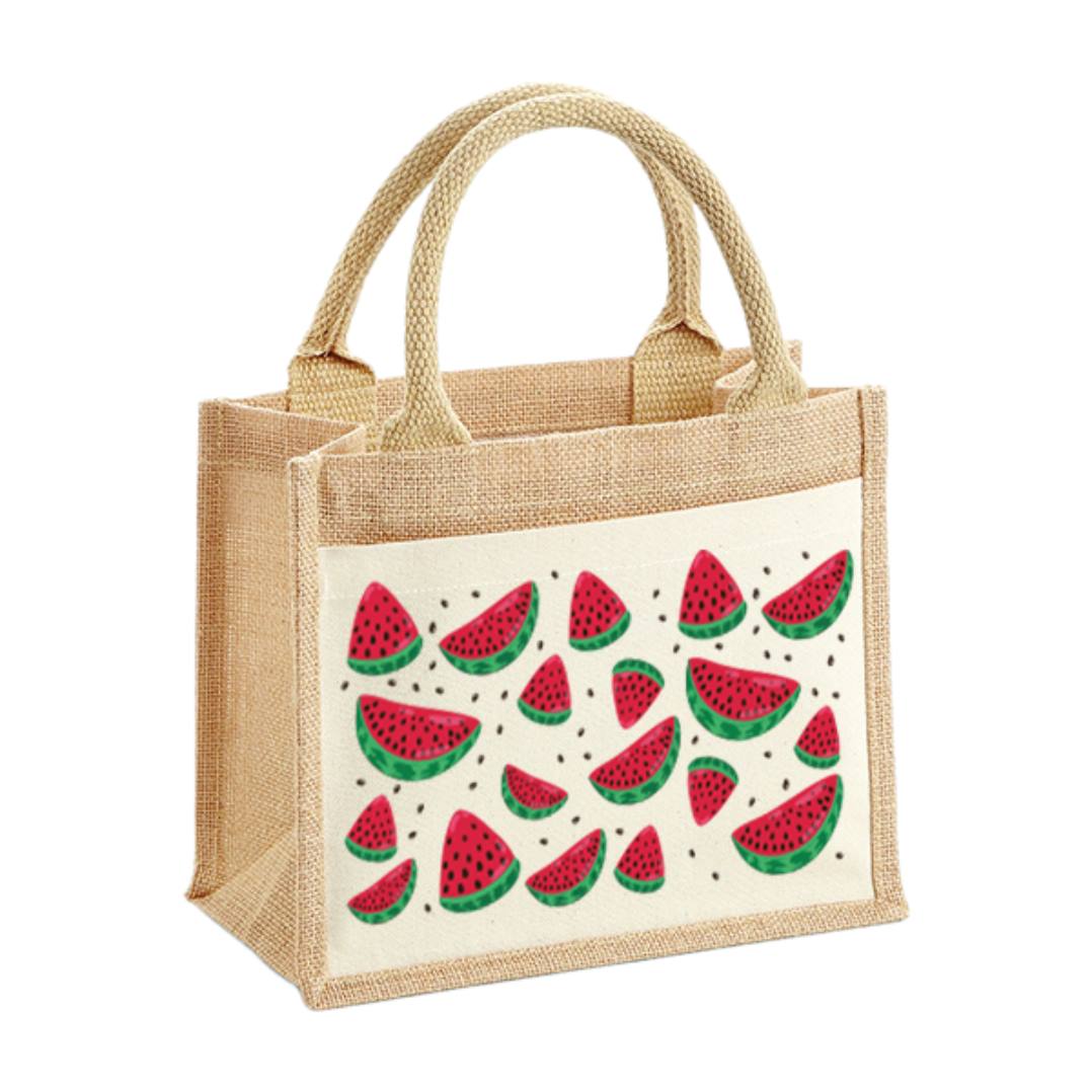 Jutetasche - Wassermelonen Motiv
