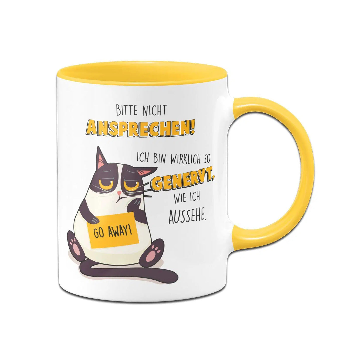 Bild: Tasse - Katze Bitte nicht ansprechen! Ich Bin wirklich so genervt wie ich aussehe Geschenkidee
