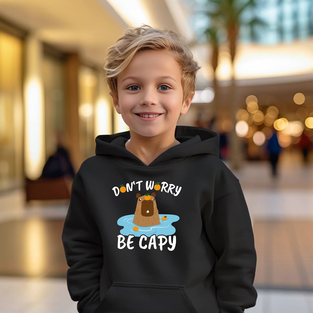 Hoodie Kinder - Don't worry be Capy