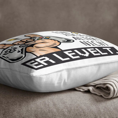 Bild: Kissen - Ein Zocker altert nicht er levelt. Geschenkidee