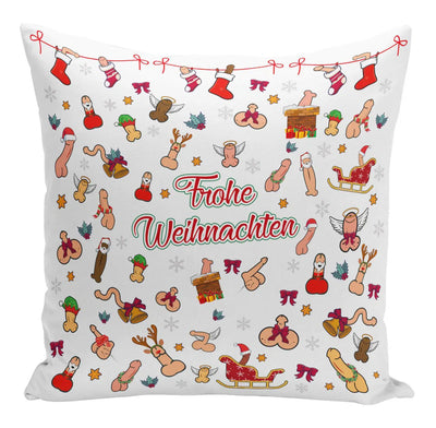 Bild: Kissen - Frohe Weihnachten Penis Wimmelbild Geschenkidee