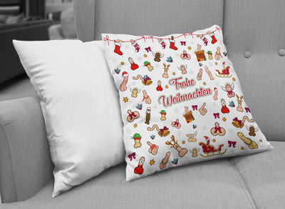 Bild: Kissen - Frohe Weihnachten Penis Wimmelbild Geschenkidee
