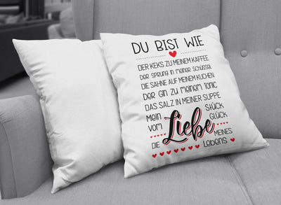 Bild: Kissen - Du bist die Liebe meines Lebens Geschenkidee