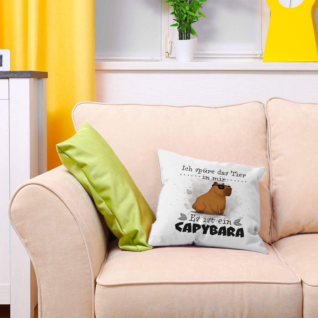 Kissen - Ich spüre das Tier in mir. Es ist ein Capybara