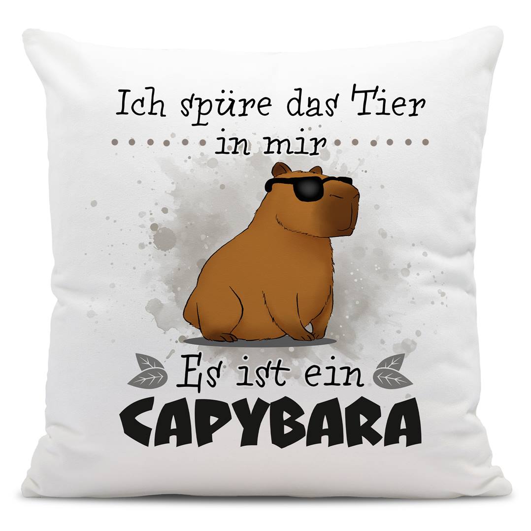 Kissen - Ich spüre das Tier in mir. Es ist ein Capybara