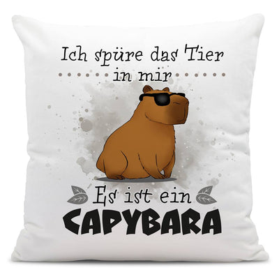 Kissen - Ich spüre das Tier in mir. Es ist ein Capybara