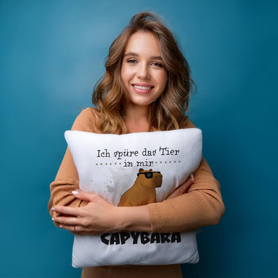 Kissen - Ich spüre das Tier in mir. Es ist ein Capybara