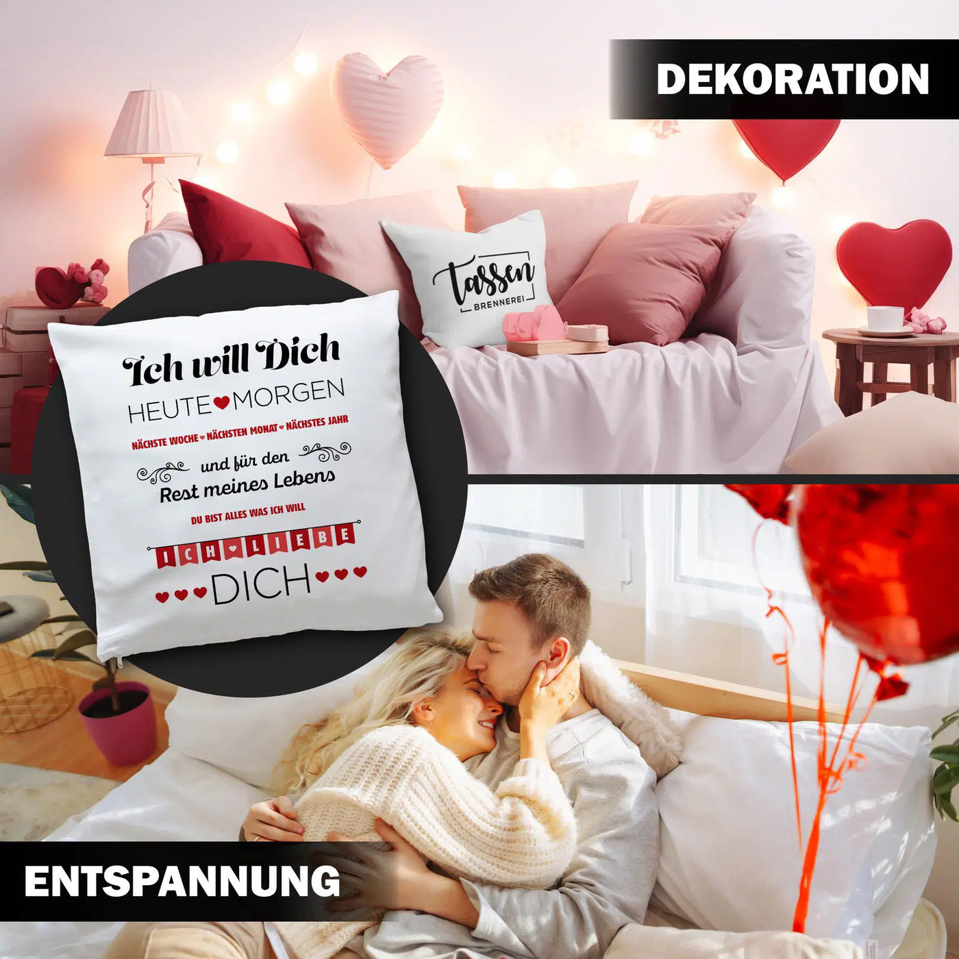 Kissen - Ich will Dich, Ich liebe Dich