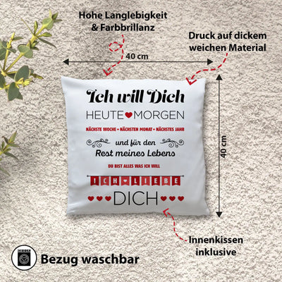 Kissen - Ich will Dich, Ich liebe Dich
