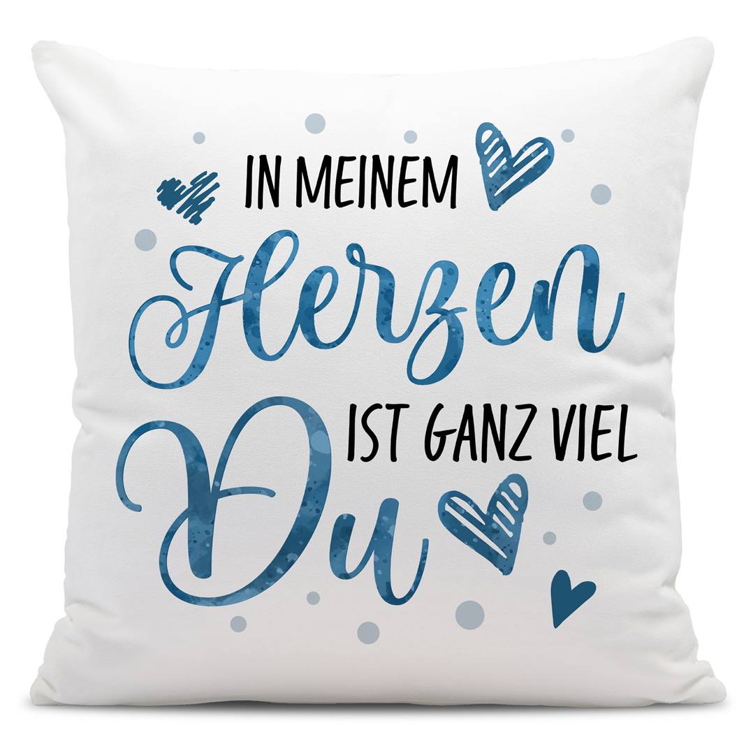 Kissen - In meinem Herzen ist ganz viel Du