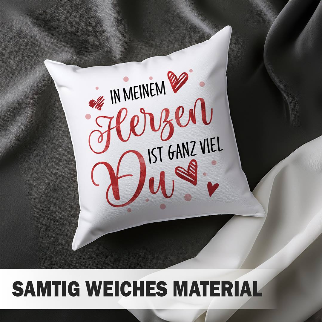 Kissen - In meinem Herzen ist ganz viel Du