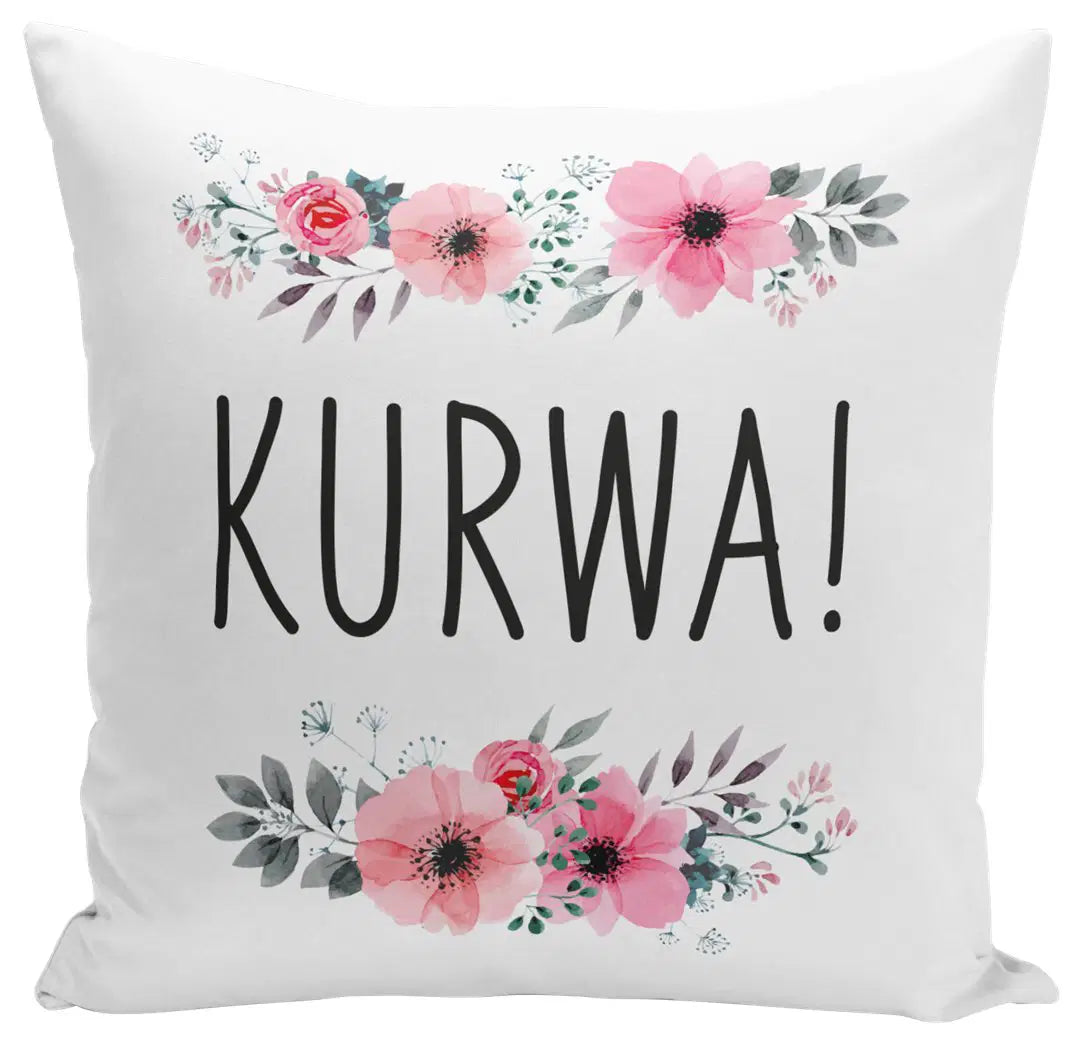 Bild: Kissen - Kurwa mit Blümchen Geschenkidee
