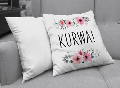 Bild: Kissen - Kurwa mit Blümchen Geschenkidee