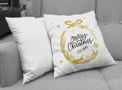 Bild: Kissen - Merry Christmas liebe Mama - Weihnachtskugel Geschenkidee