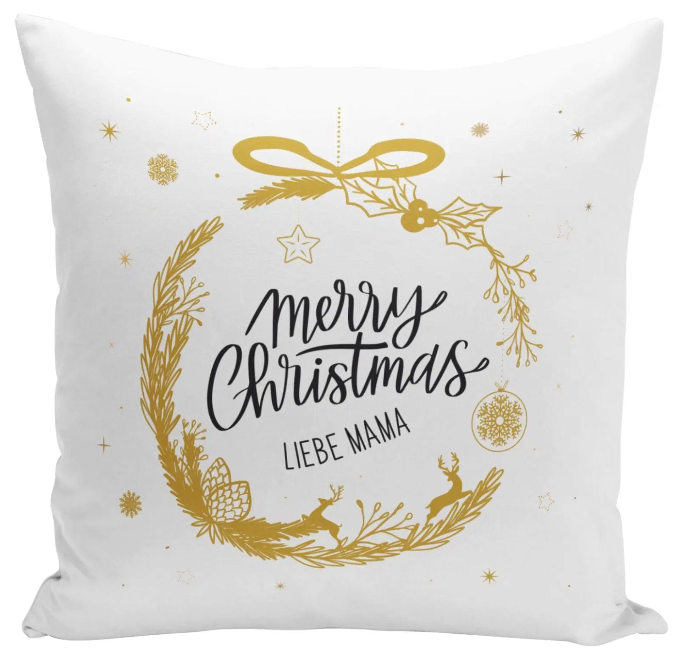 Bild: Kissen - Merry Christmas liebe Mama - Weihnachtskugel Geschenkidee